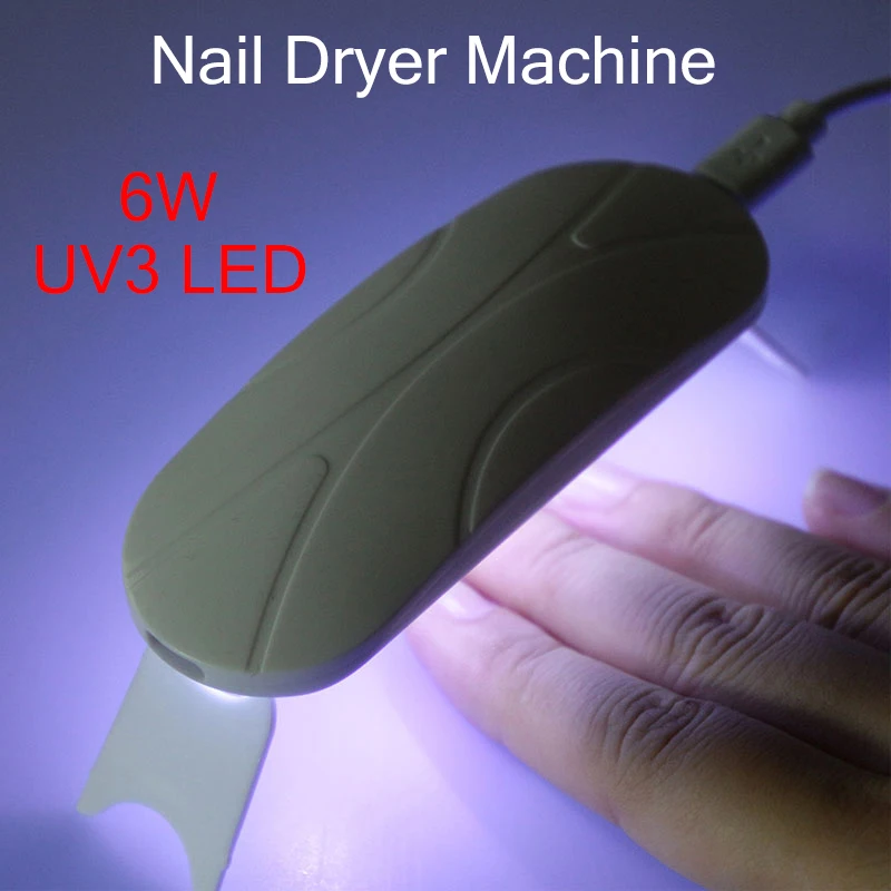 

6W Mini UV Nail Dryer Machine Portable Home LED UV Gel Dryer Lamp for drying nails Tool makeup tool with USB Cable led lamp