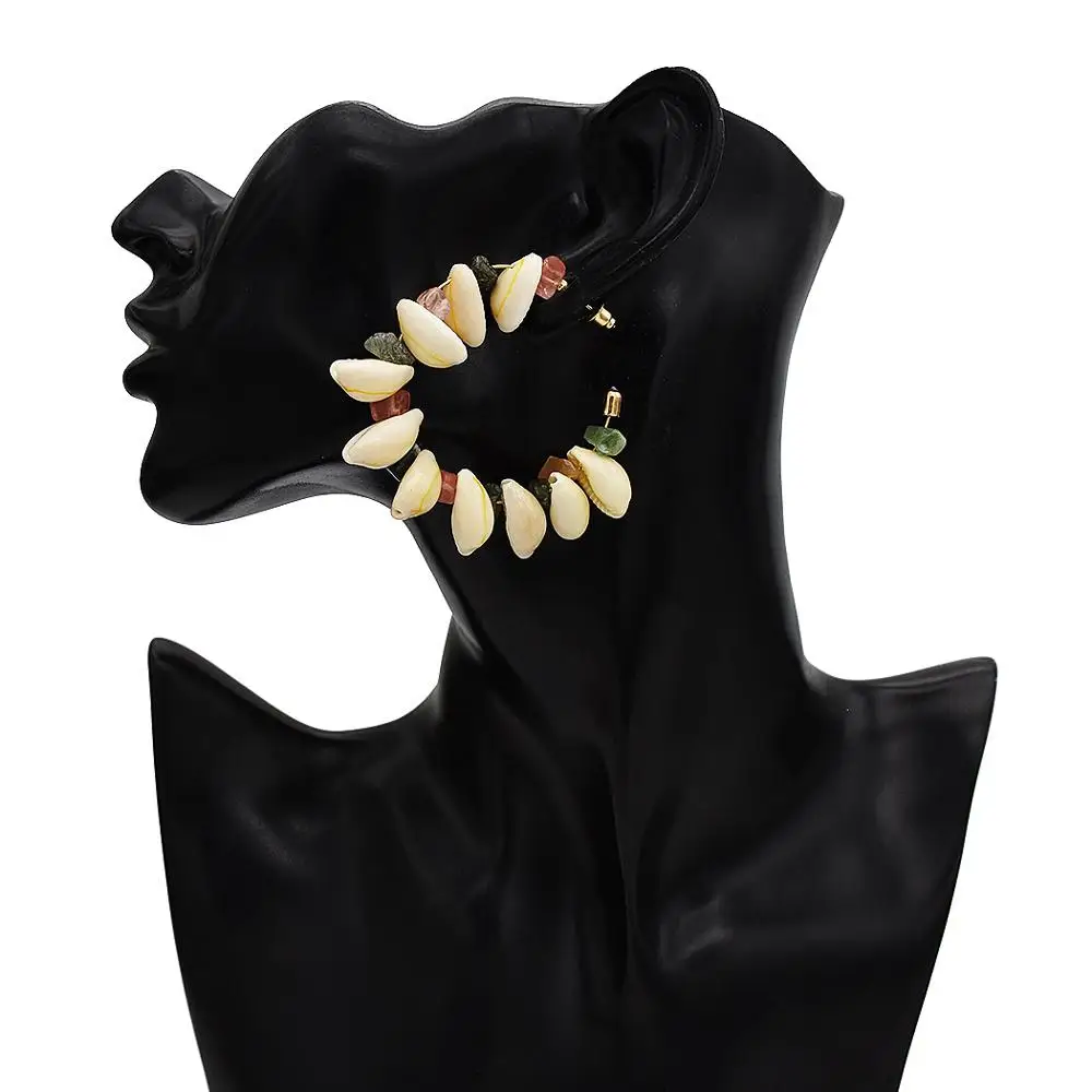 Женские круглые серьги-кольца с большим круговым кольцом для женщин блестящие