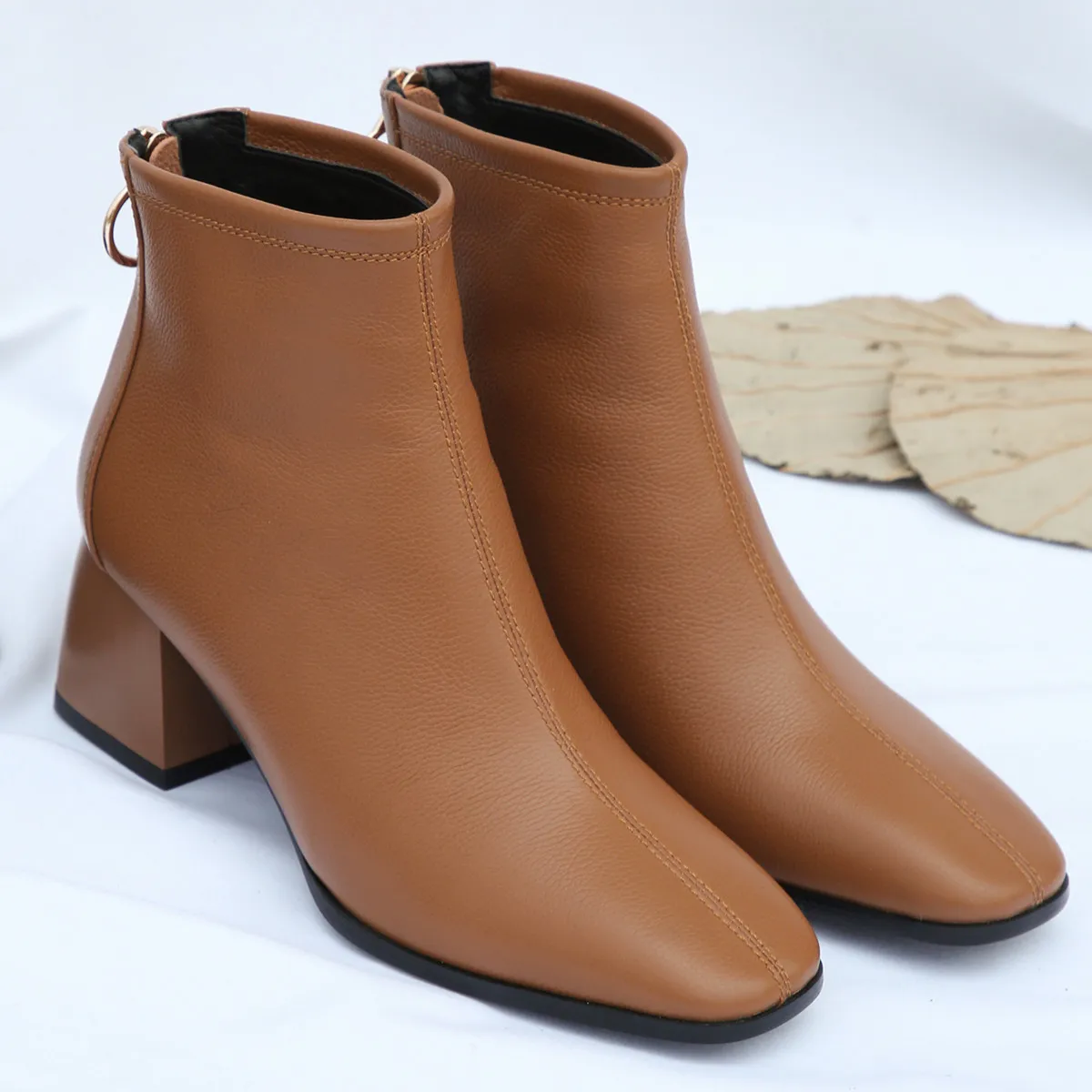 Большие размеры 33–43 женская натуральная кожа туфли на высоком толстом каблуке с