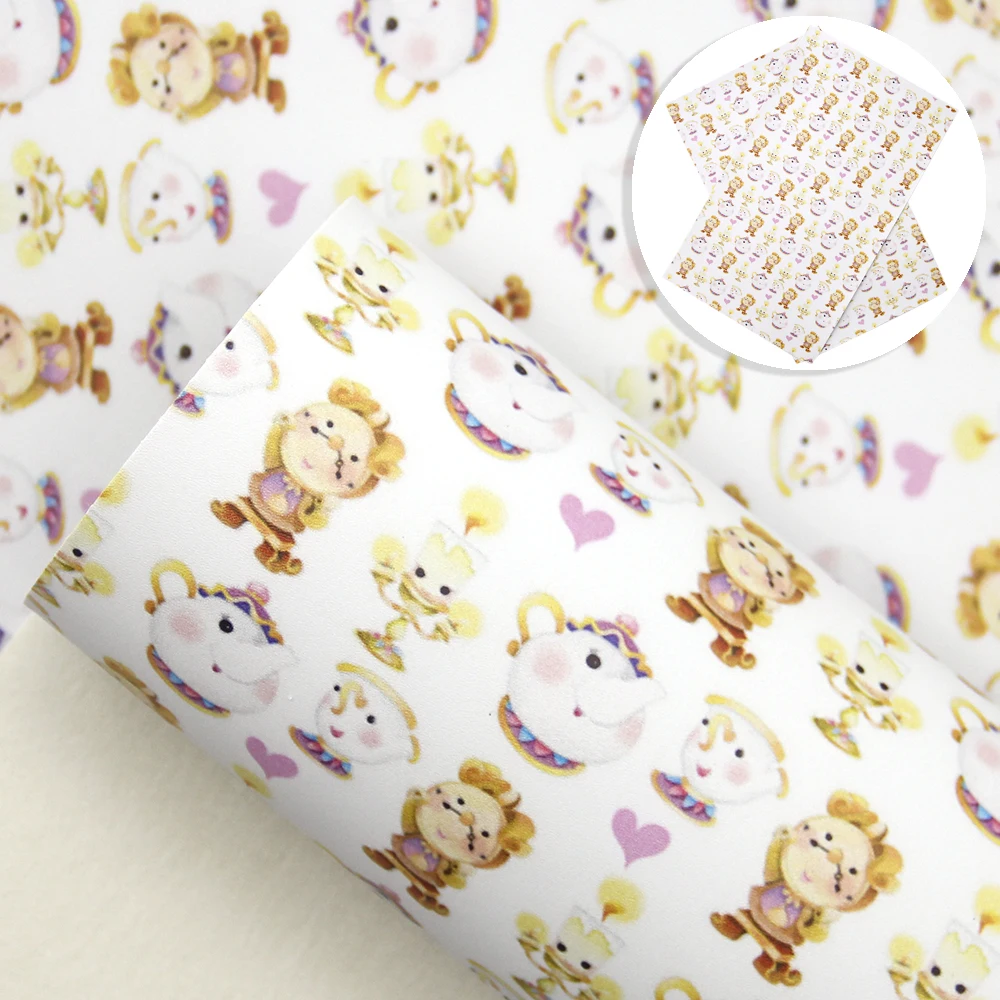 Гладкие листы из искусственной кожи с мультяшным принтом в виде покера кожаные