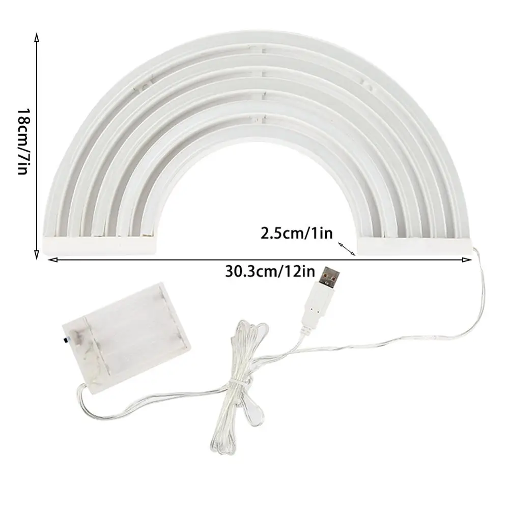 

Rainbow Neon Light Wall Lamp LED USB Battery Operated Marquee Signs Lighting for Girls Kids Room Wedding Birthday Party Decor