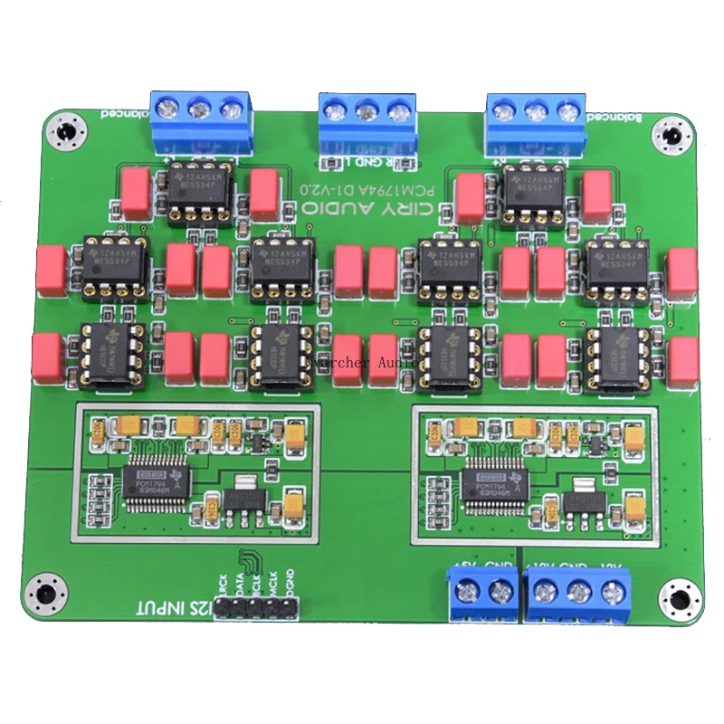Nvarcher HiFi параллельный ЦАП PCM1794A аудио декодер NE5532 Op AMP сборная плата 24 бит 192