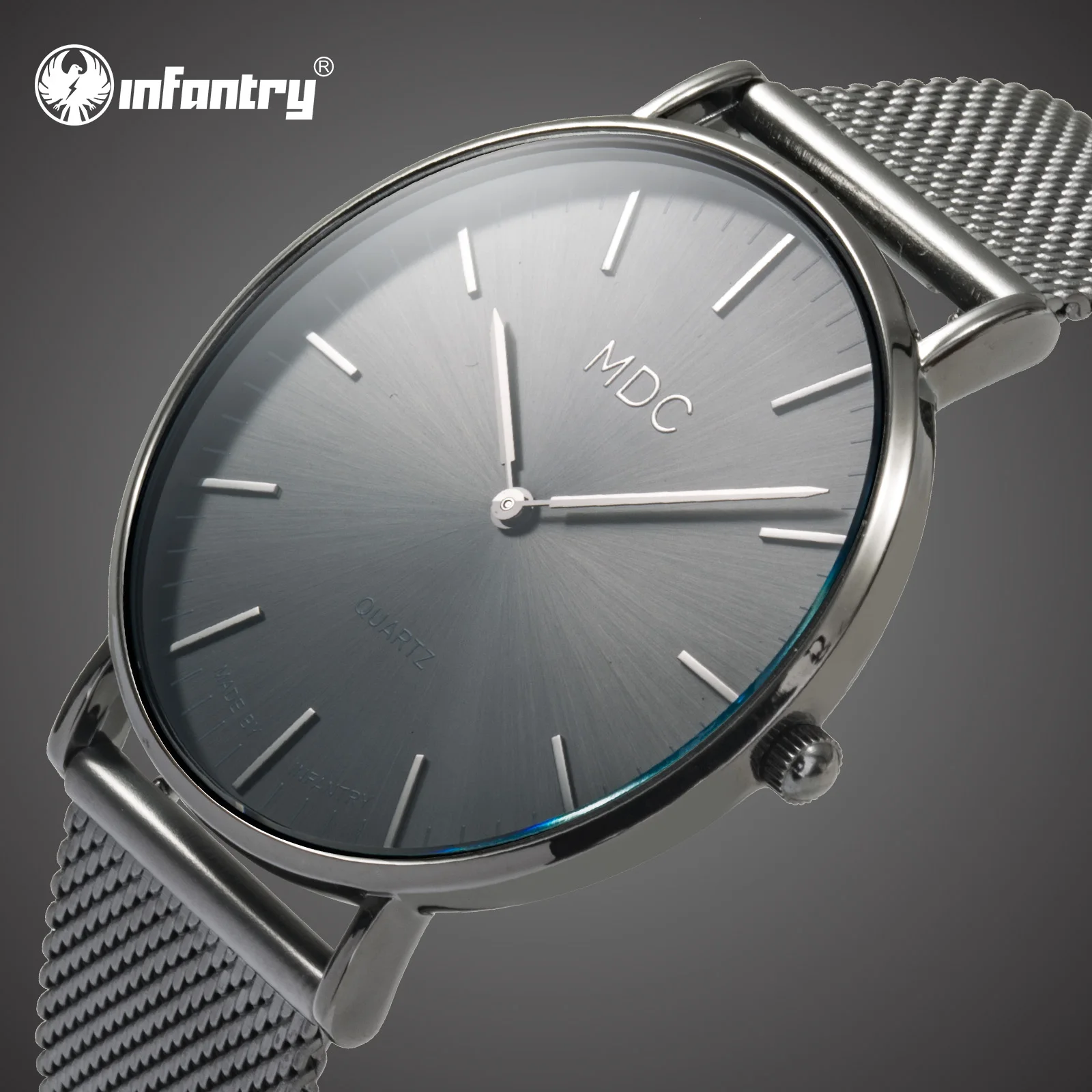 Часы наручные MDC мужские/женские с сетчатым браслетом брендовые Роскошные тонкие
