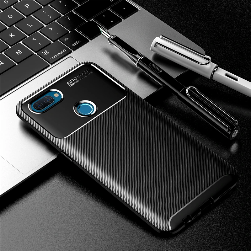 for oppo a12 case silicone slim carbon fiber anti knock phone case for oppo a12 cover realme a8 a91 a31 a12 ace2 a92s a52 case free global shipping