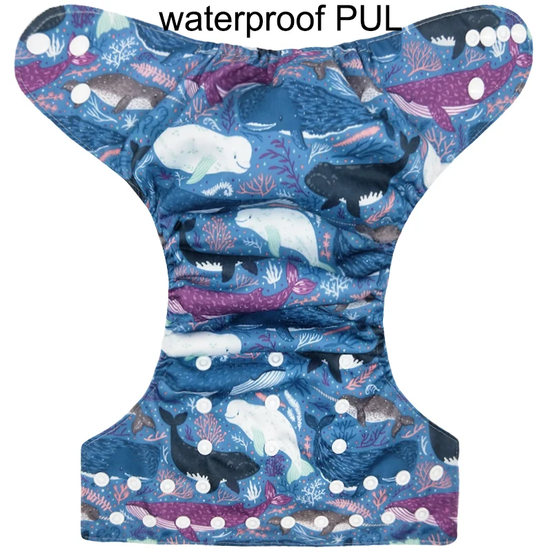 Детские многоразовые тканевые подгузники Водонепроницаемый Печатные