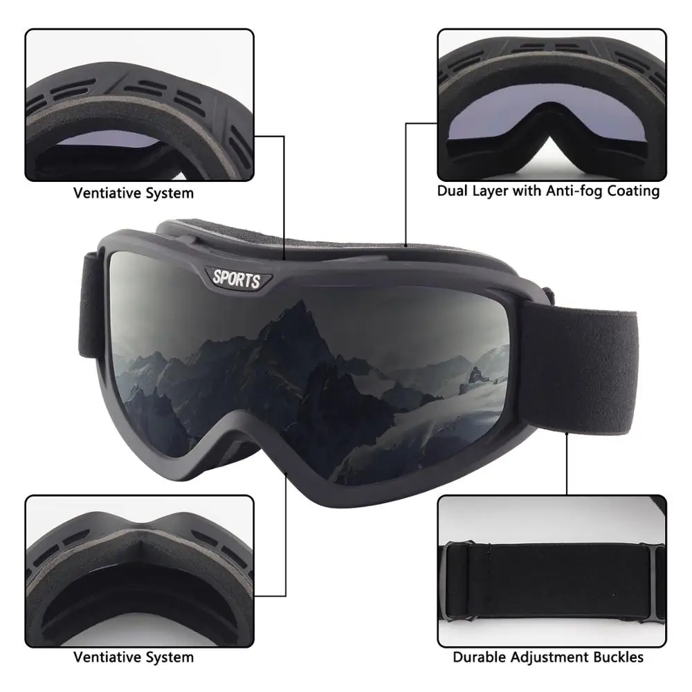 BangLong ski goggles anti-UV windproof double anti-fog lens unisex snow | Спорт и развлечения