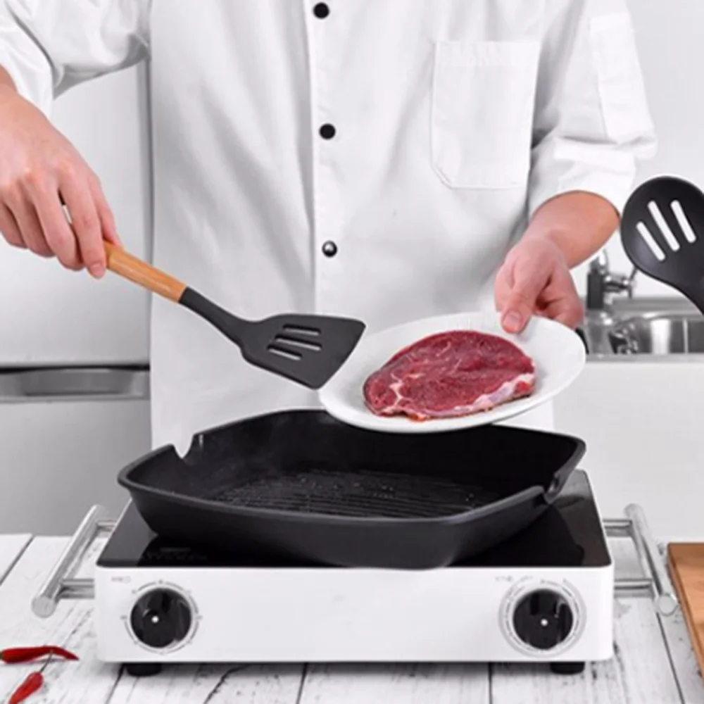 1 шт. деревянная антипригарная лопата ложка для супа лопатка Пищевая силиконовая