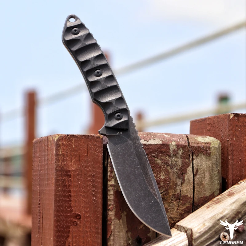 Тактический нож LENGREN D2steel охотничий с фиксированным лезвием G10|Ножи| |