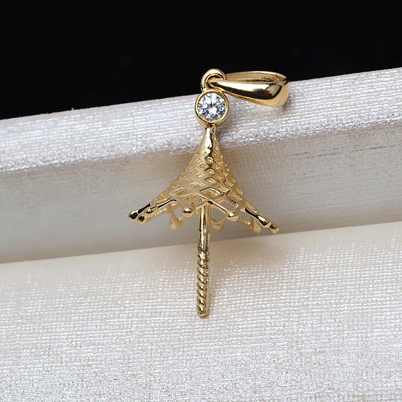 

Подвеска из 18-каратного желтого золота, Ювелирная фурнитура для жемчуга, кораллового агата, хрустальные бусины, камни, высокое качество