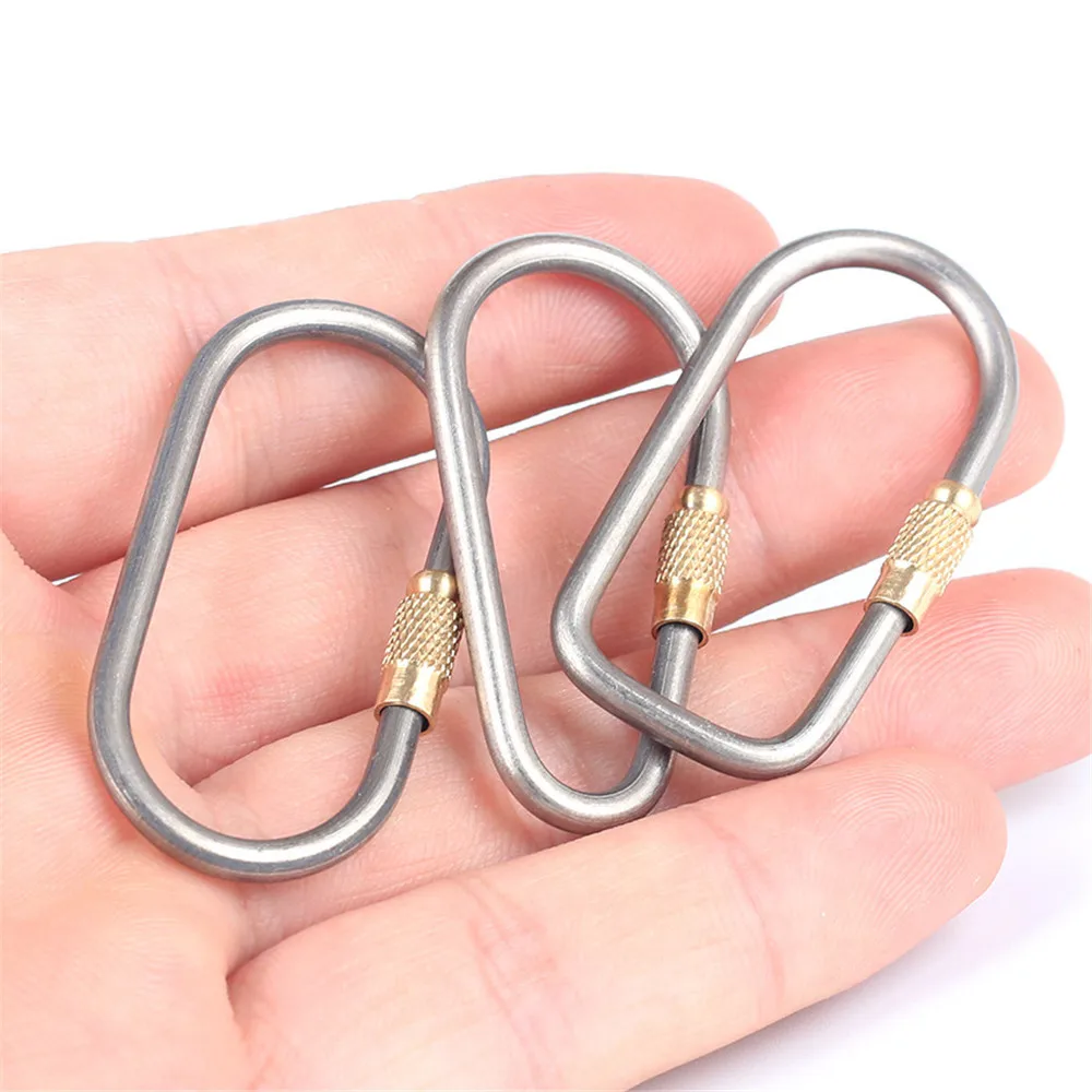 Для кемпинга звеньевой брелок подвесной замок пряжка крючок кольцо для ключей D