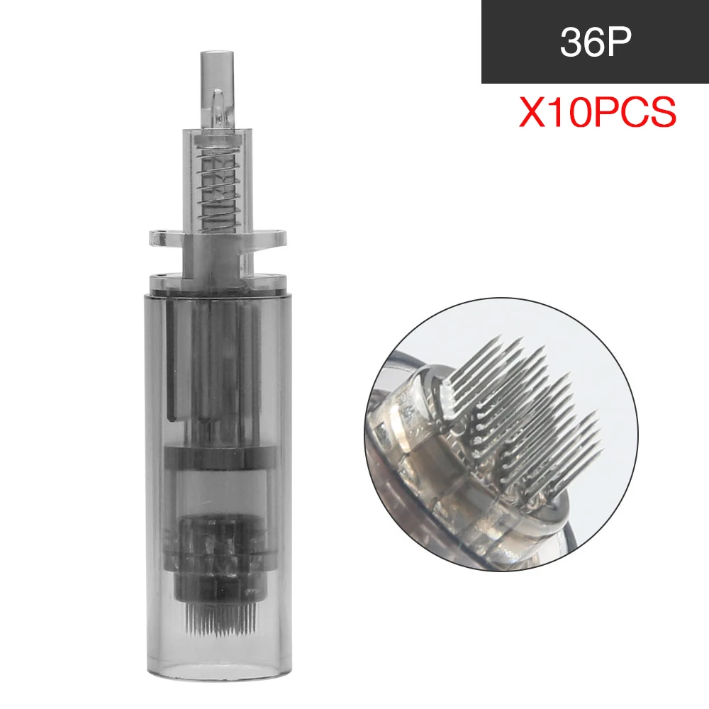 36 Pins Электрический Ultima A7 Dr. pen микро иглы штамп Дерма иглы терапия система прокатки инструмент с 2 шт 12pin микроиглы новая ручка - Цвет: 36 Pins