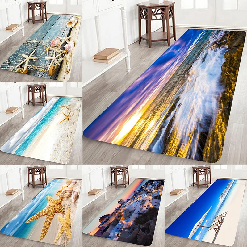 Космический коврик с изображением звездного неба для гостиной нескользящий