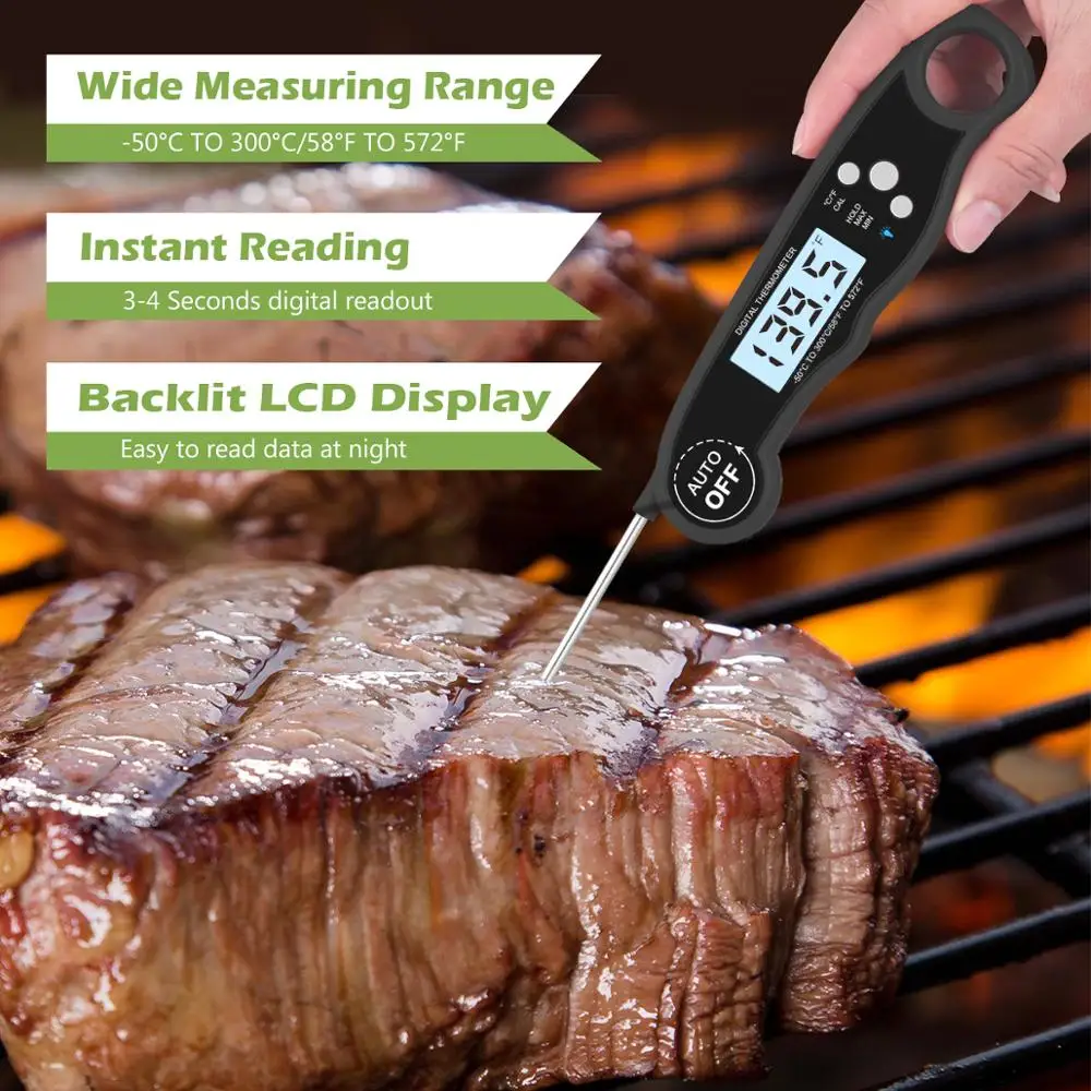 

AMIR Digital Meat Thermometer BBQ Electronic Waterproof Cooking Food Thermometer Probe Kitchen Oven Water Milk Thermometer Tool