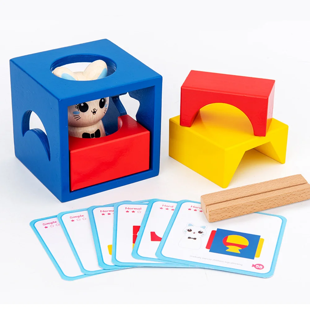 

Деревянная игрушка «сделай сам», приключения котенка, игра на логическое мышление, пазл для детей, интерактивная игра для родителей и детей,...