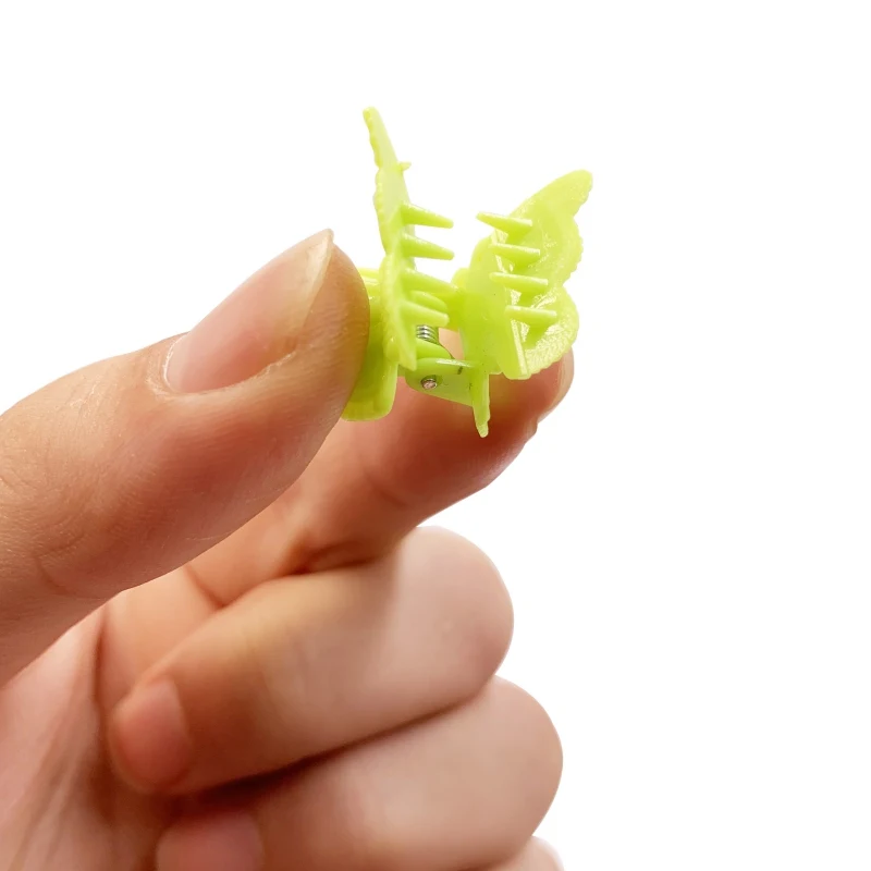 100 шт. мини заколки для волос в форме бабочки крабы разноцветные цветка украшения