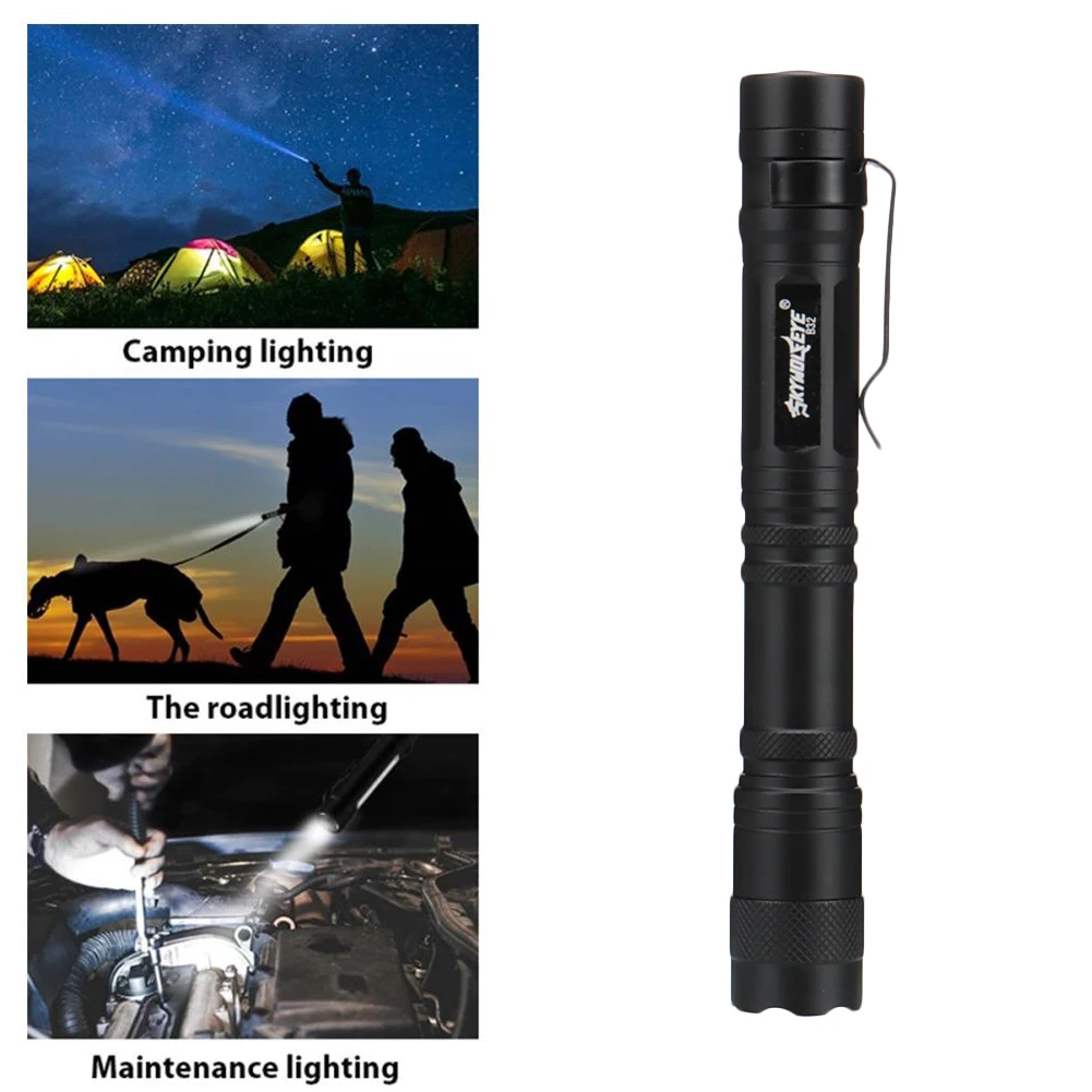 XPE светодиодный фонарик из сплава с зажимом фонарь для ручки водонепроницаемый 3