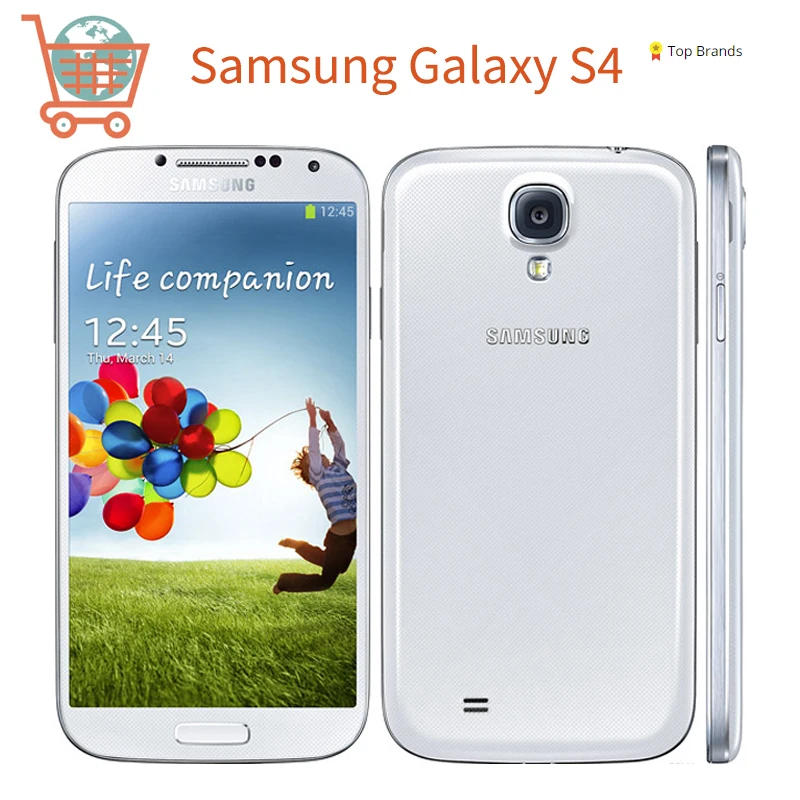 Оригинальный разблокированный сотовый телефон Samsung Galaxy S4 i9500 i9505 мобильный 3G и 4G 5 0