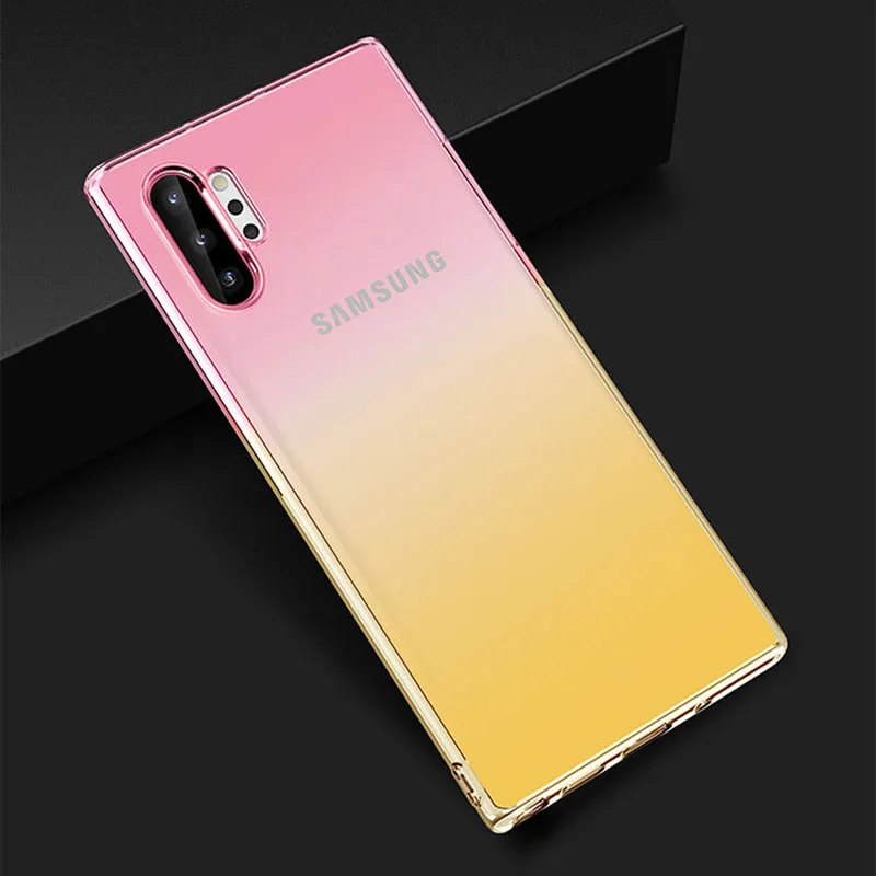 Soft Case For Samsung Galaxy Note 10 Plus Pro Luxury Gradient Cover Armor Bumper shockproof case |