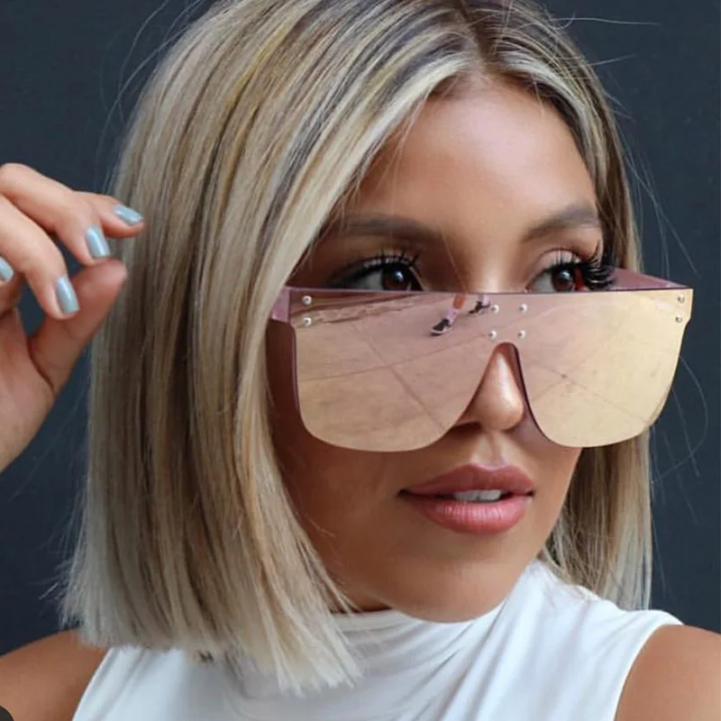 

Unique Brand Oversized Sunglasses Women Men Trendy Red Square Sun Glasses Female Flat Top Shades Glasses for Women Oculos UV400