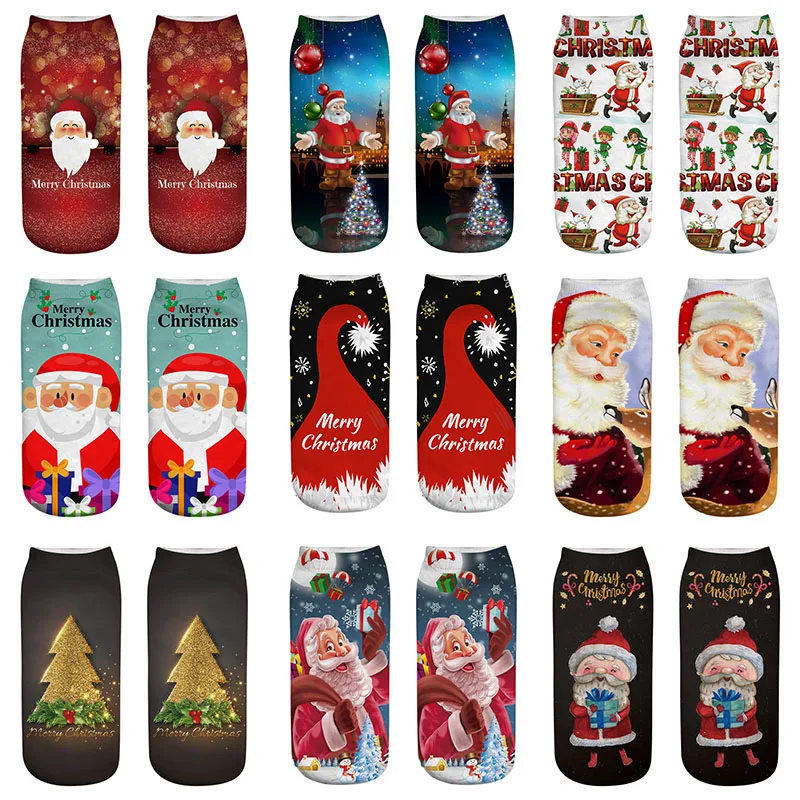 Хлопковые рождественские носки украшения для дома подарки Рождественское