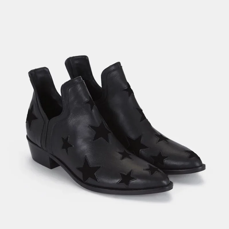 Botas mujer; женские ботильоны; сезон осень-зима; пикантная женская обувь с острым носком; черные ботинки на низком каблуке; винтажные Ботинки martin