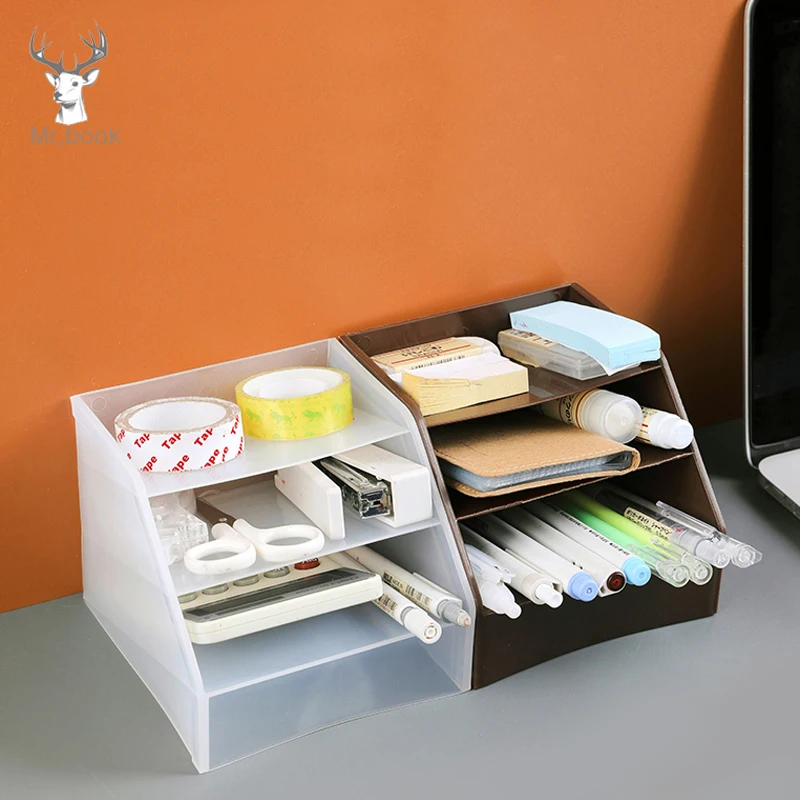 Настольный держатель для ручек 3 сетки чехол хранения в школьном офисе