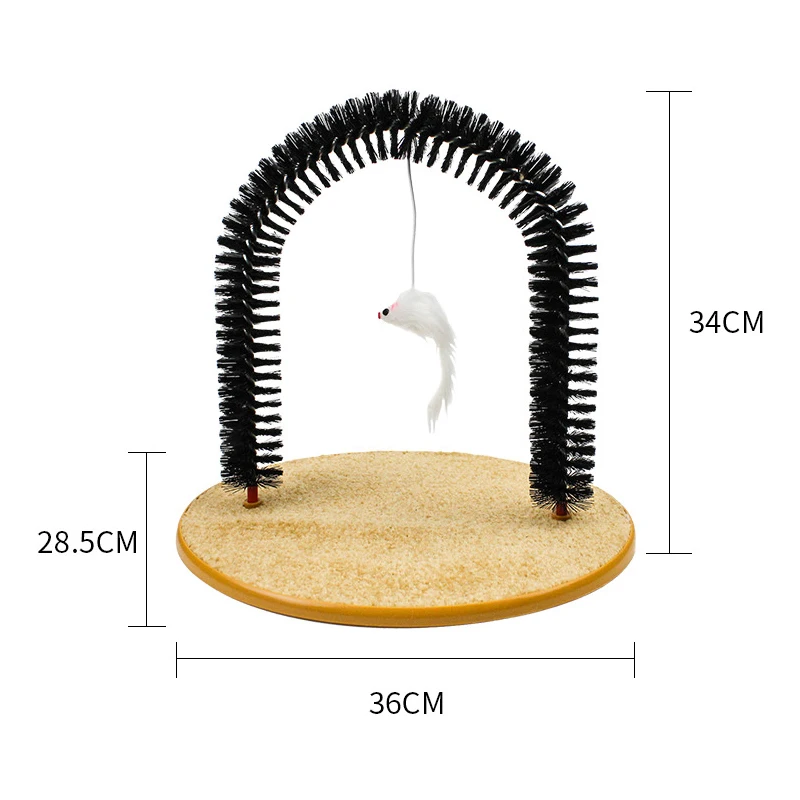 

Pet fur comb cat toy arch fun tickle Toy Plush mouse tickle cat plaything base Plush claw toy