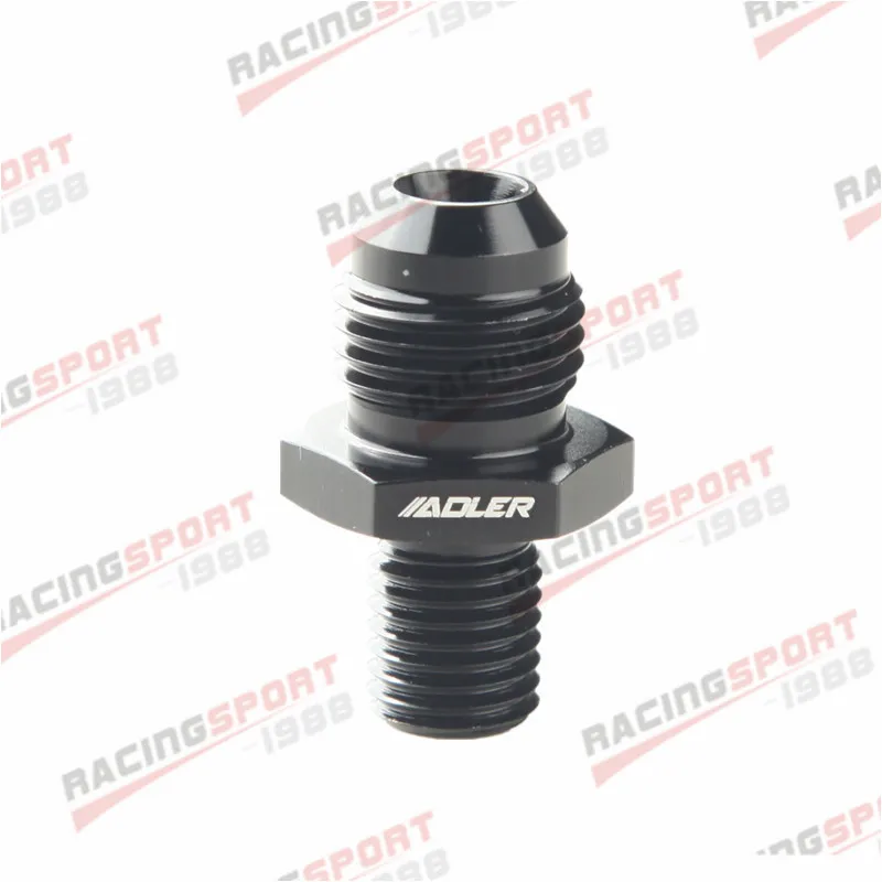 

AN6 6AN AN-6 Male Flare To M10x1.25 Metric Straight Fitting Adapter Black