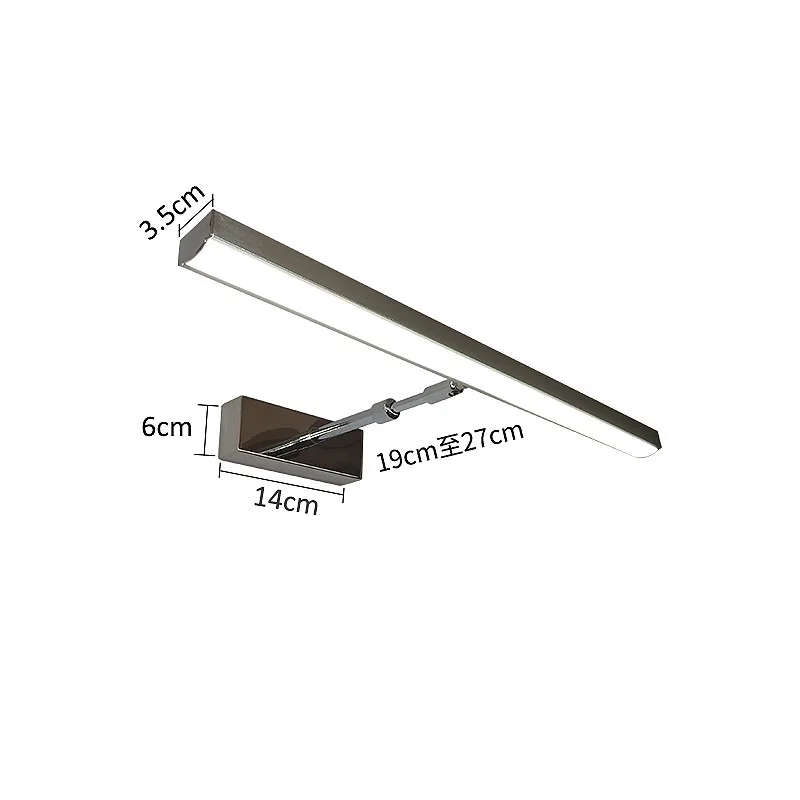 Выдвижной светодиодный зеркальный светильник настенный водонепроницаемый