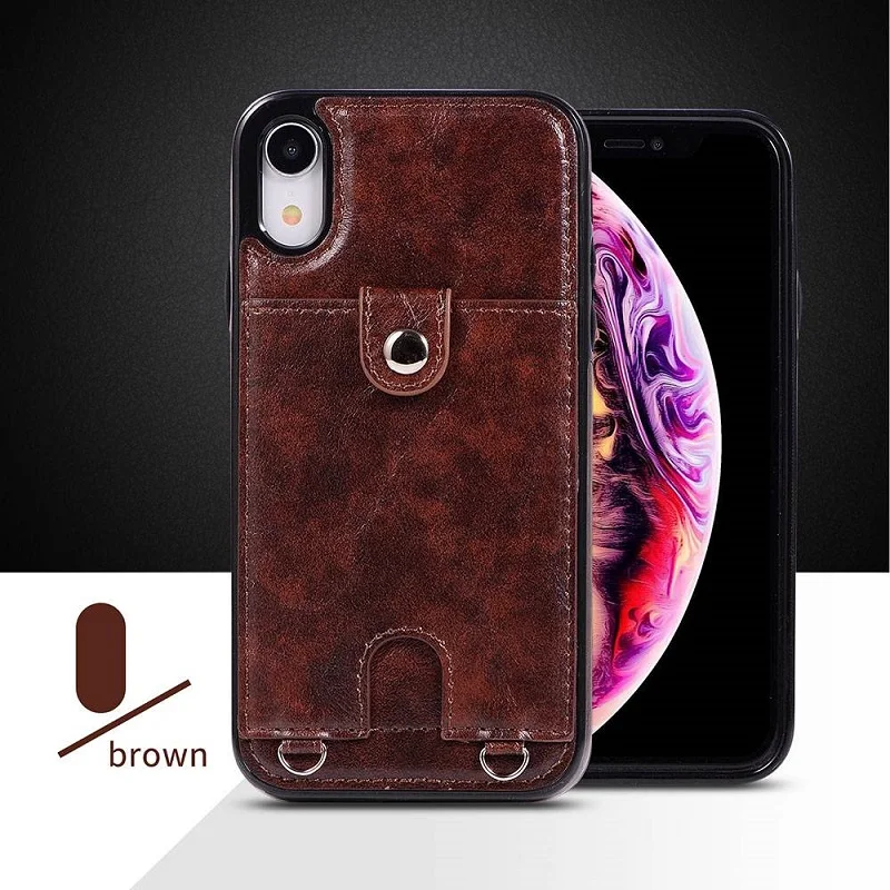 Сумка через плечо, кожаный чехол для телефона, для iPhone X, XR, XS, Max, 6, 6s, 7, 8 Plus, 11, для samsung S8, S9, S10 Plus, note 10+ 8, 9
