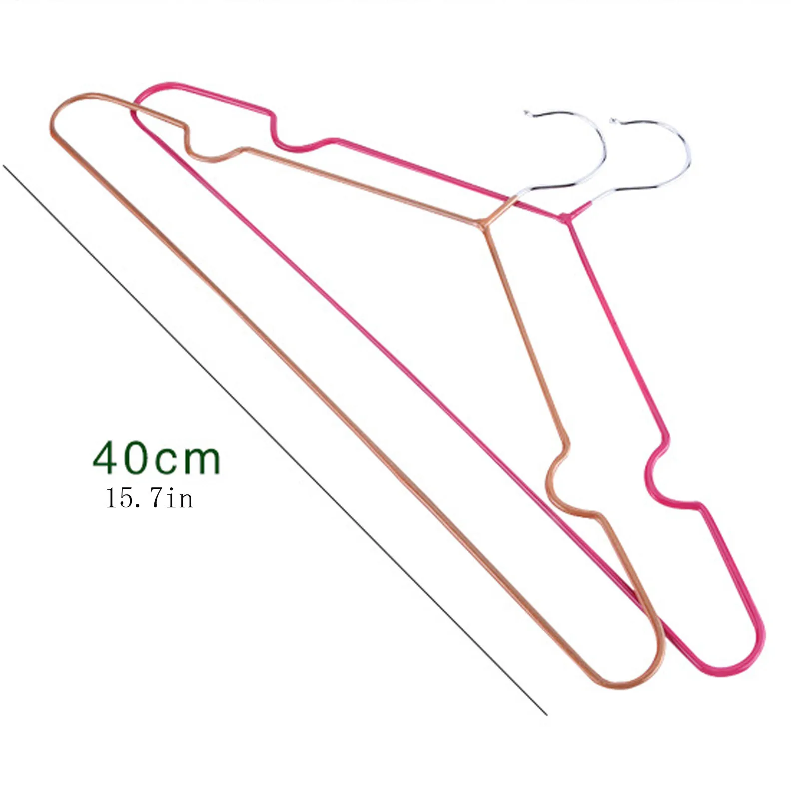 

10pcs Colorful Rubber &Stainless Steel Hangers for Clothes Pegs Non Slip Drying Clothes Rack Hanger Outdoor Drying Rack