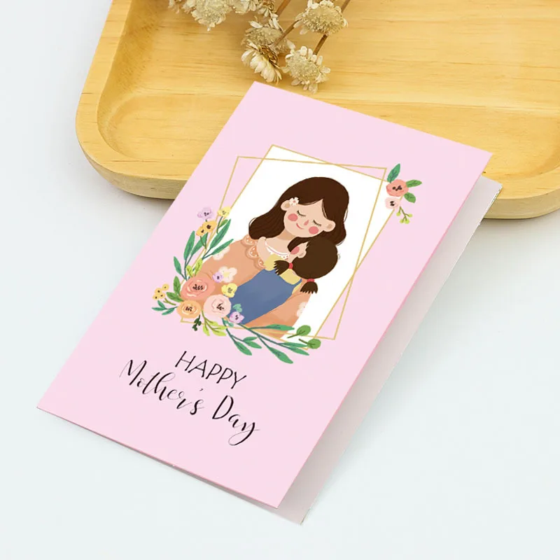

Поздравительная открытка на день матери 50 шт./лот Творческий букет сообщений благословение открытка спасибо цветок подарочная открытка по...