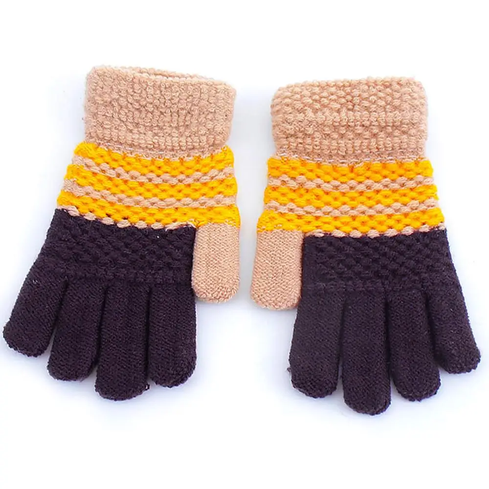 

Winter Boys Girls Knitted Gloves Warm Mittens Gloves for Children Toddler Kids NEW