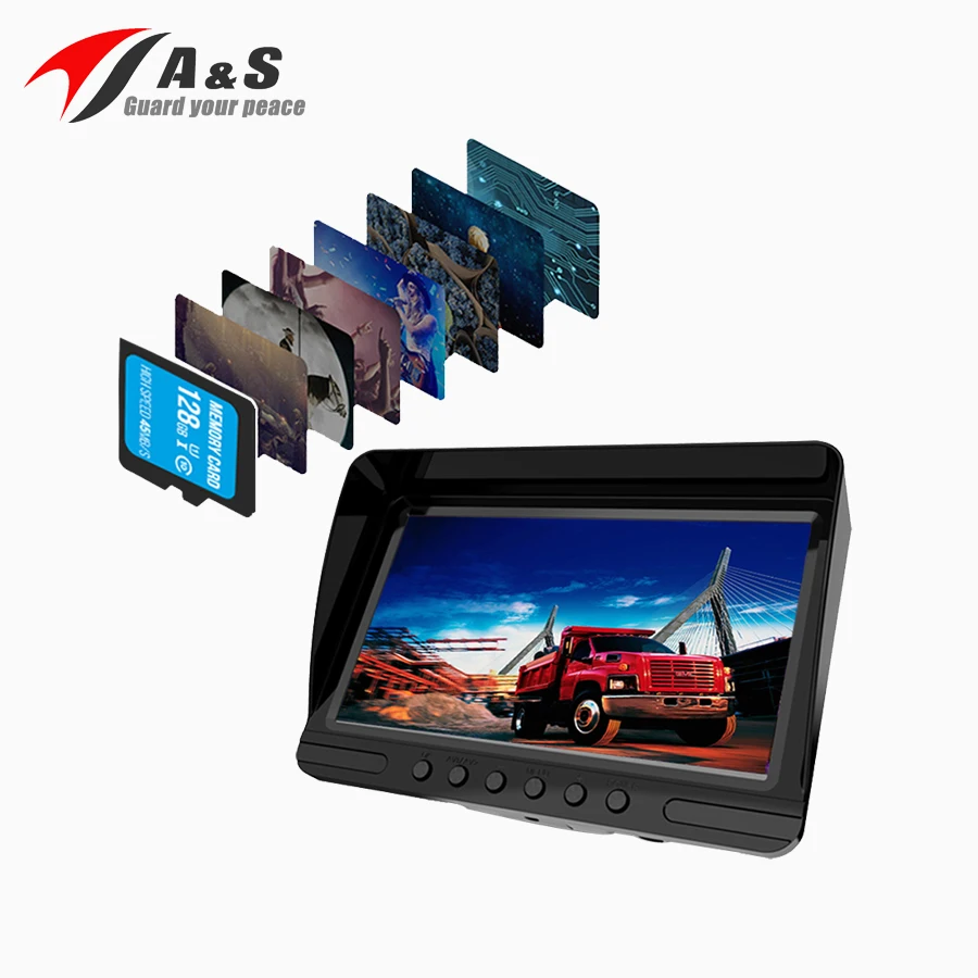 

7-дюймовый IPS-экран DVR, 4-канальный MDVR с камерами для автобусов/грузовиков/тракторов/прицепов