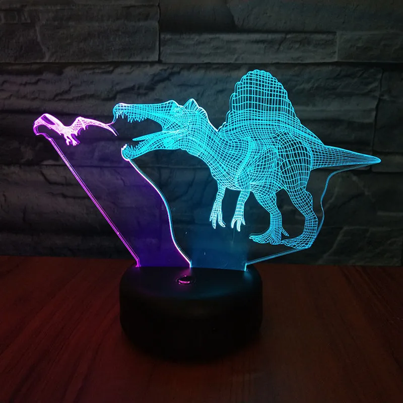 

Colorful 3D LED Dinosaur Night Lights USB Charge Touch Desk Table Lamp Atmosphere Decor Lamp Baby Sleep Lighting Kids Gift Toy