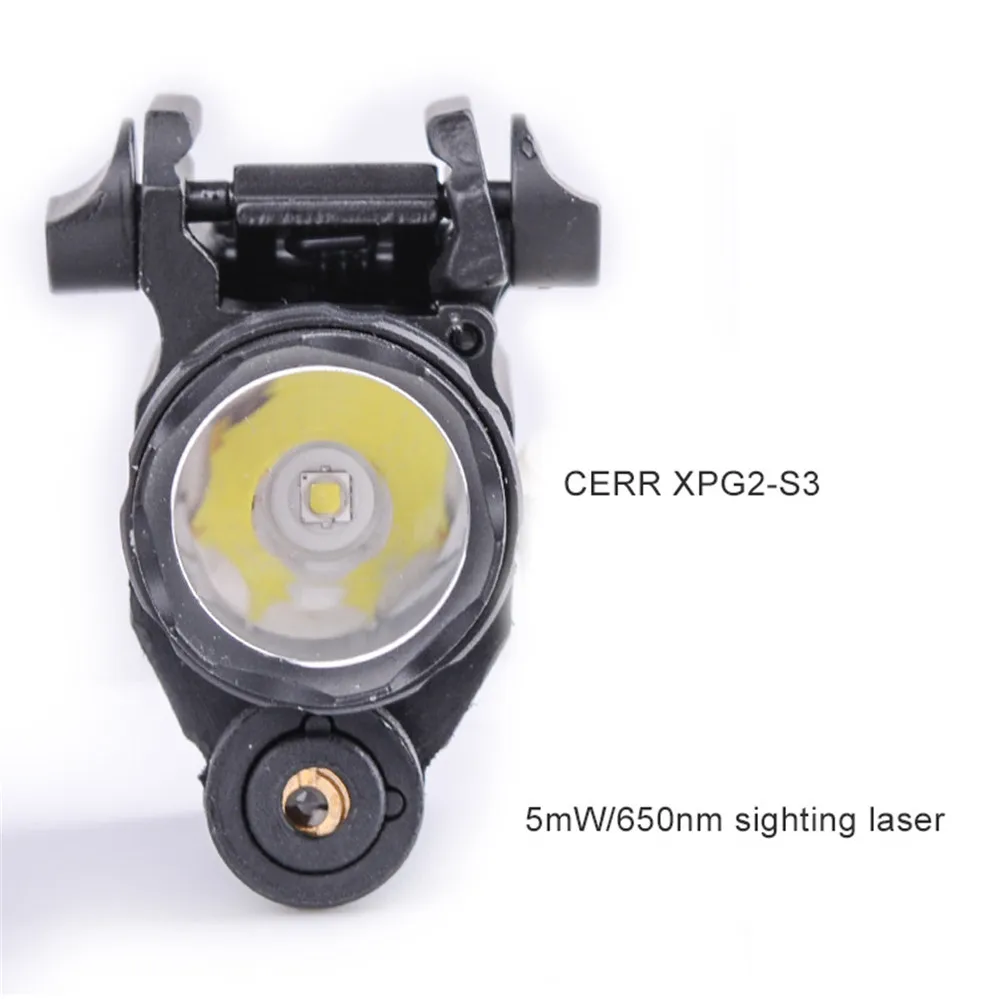 

Tactical supplemental light sight LED flashlight red laser combo one hanging outdoor hunting flashlight super bright waterproof