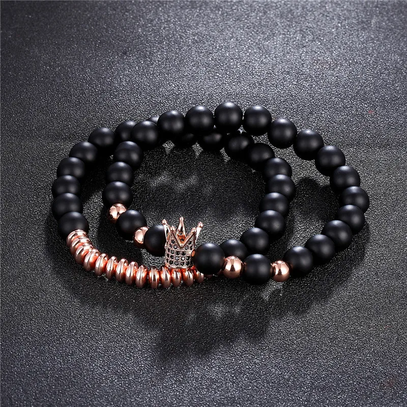 2 шт./компл. модный матовый камень инкрустированный CZ императорская корона и шлем