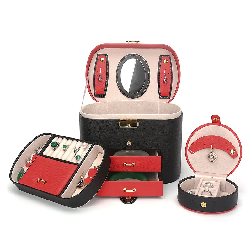 New Jewelry Box Large-capacity Jewelry Box Makeup Storage Box Jewelry Multilayer Jewelry Storage Box packaging box