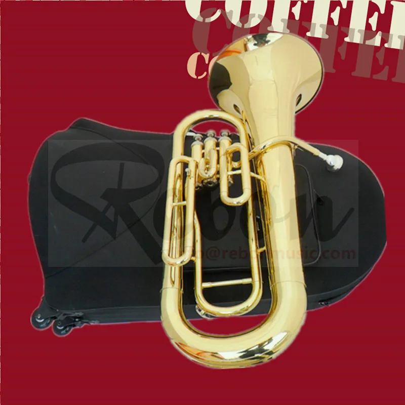 

Weifang Rebon Bb key Bass tuba with soft case