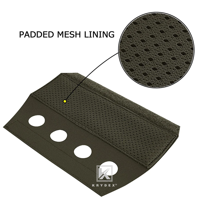 Зеленый Тактический наплечный ремень для лямок KRYDEX RANGER с лазерной резкой
