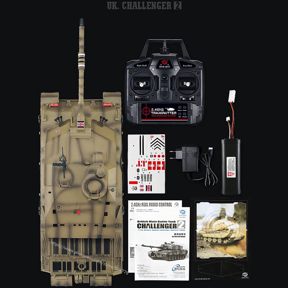 6 0 новый выпуск с инфракрасной системой битвы 1:16 UK Challenger Two RC battle Tank HL 3908 1