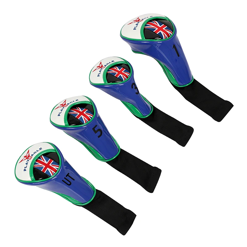 Плетеная 4 шт./компл. гольф деревянный оголовок крышка из искусственной кожи