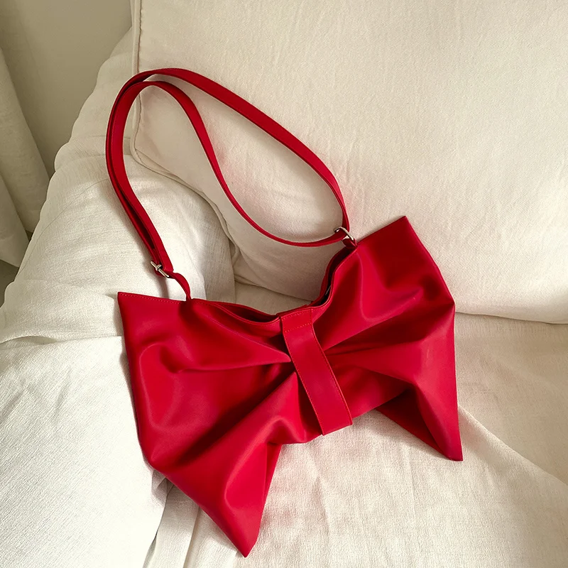 

2021 New Fashion Brand Designer Cute Bow Cross Shoulder Bag Bolsa Feminina Luxury Elegant Tote Top-handle Bags Pu Leather Bag
