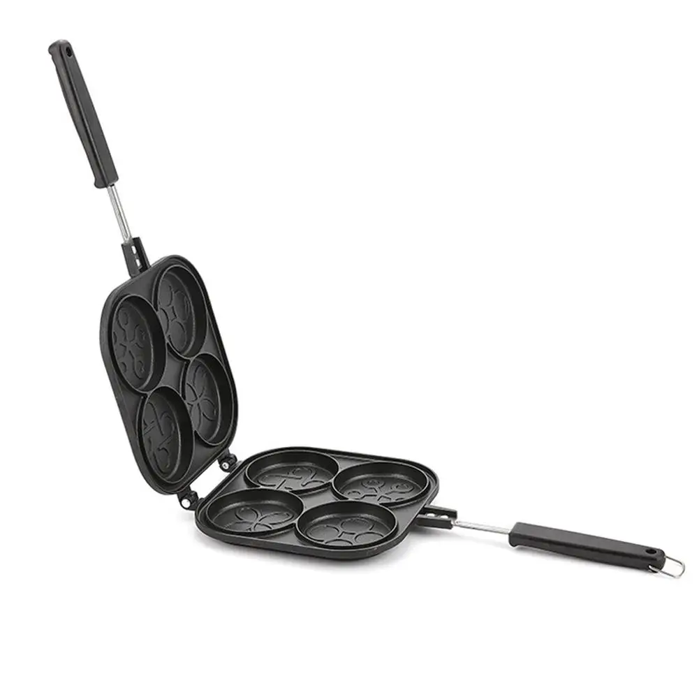 Четыре отверстия вафельница сковорода антипригарный Маффин торт решетки стейк