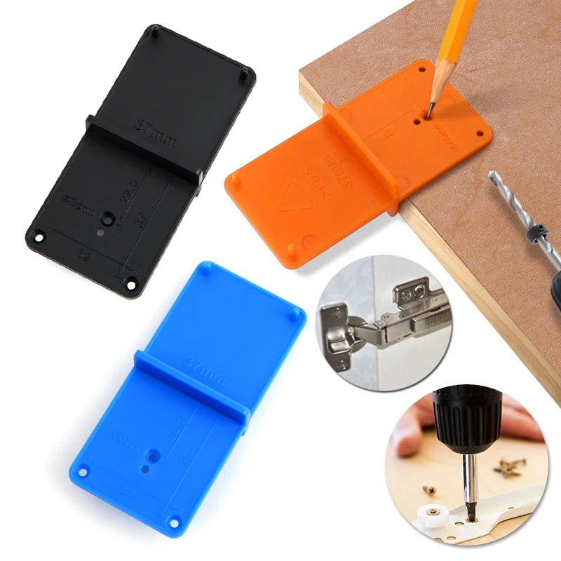 

35mm 40mm Hinge Hole Drilling Guide Locator Hole Opener Template Door Cabinets DIY Tools For Woodworking Hand Tools Set