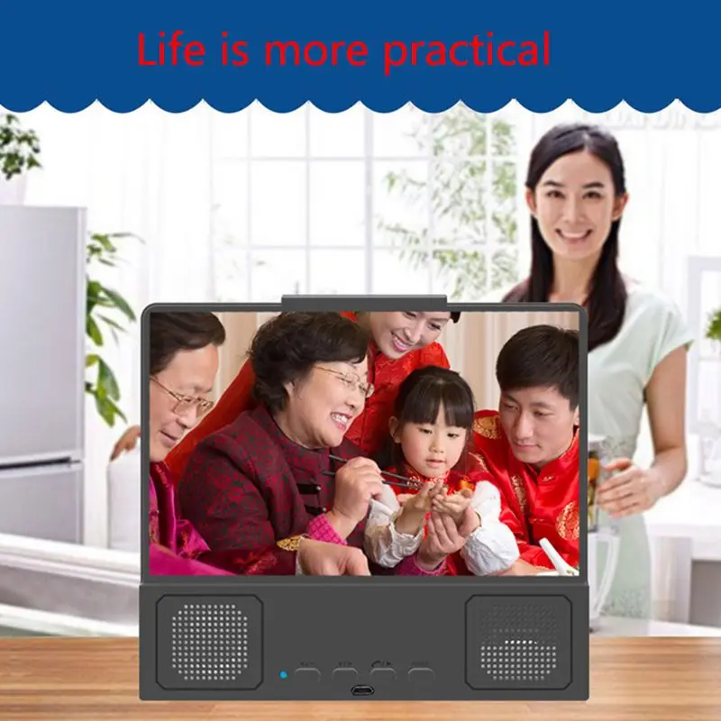 

L8 8.5\" Mobile Phone Amplifier with Bluetooth Speaker Enlarged Screen Magnifier