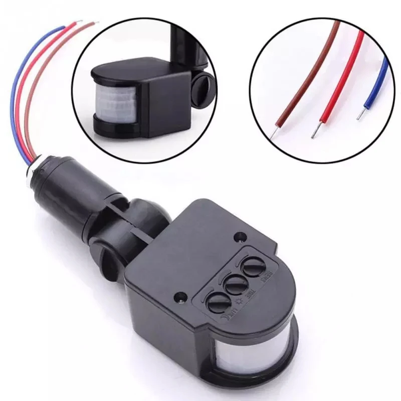 New LED Motion Sensor 220V Automatic Infrared PIR Movement Detector Wall Mount Timer Outdoor Light Switch Drop Shipping | Обустройство