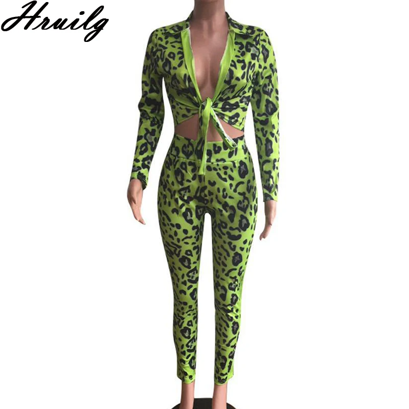 

Womens 2 Piece Outfit Set Crop Top Criss-cross Lacing Elegant Two Piece Pants Set Women Print Fashion Elastic Waist 2 Pcs Set