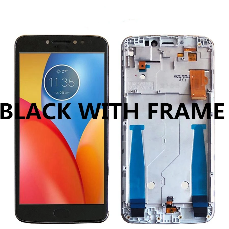 Black with Frame 5," для Motorola Moto E4 Plus рамка сенсорного ЖК-экрана дигитайзер для MOTO E4 Plus дисплей XT1770 XT1773 XT1771 XT1772 - Цвет: Black with Frame