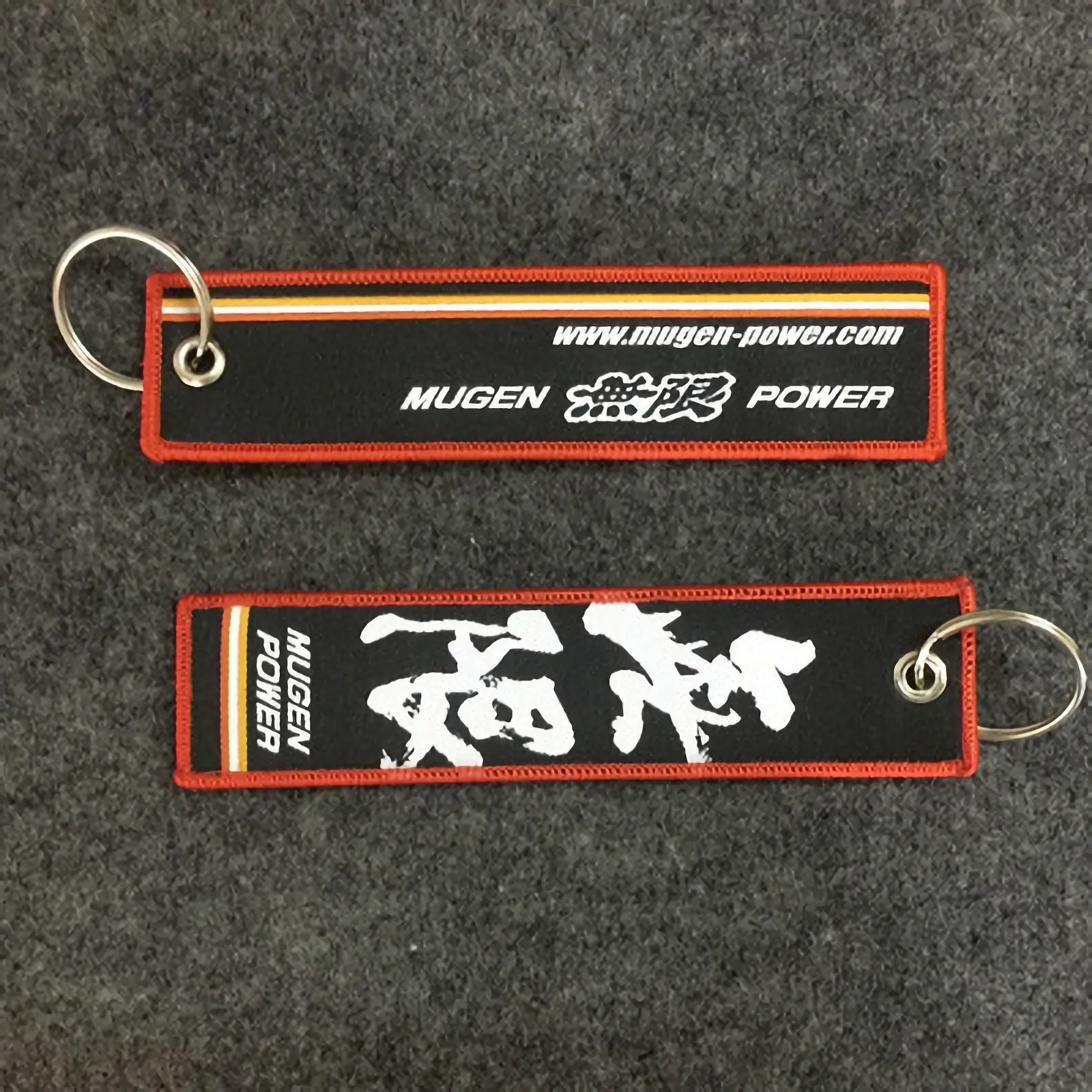 JDM автомобильный брелок нейлоновая вышивка бирка с этикеткой MUGEN шнурок для HONDA